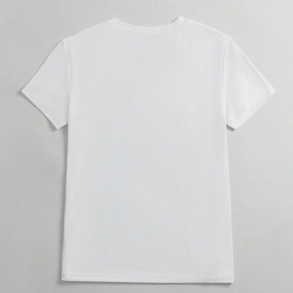 White Casual Women's Summer Tee - Picture 2 of 3